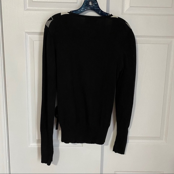 ARGYLE FAUX WRAP SWEATER - Picture 4 of 8